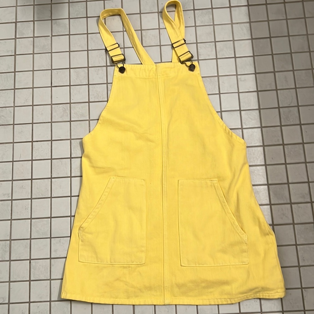Sadie & Sage Women’s Yellow Denim Jumper Dress